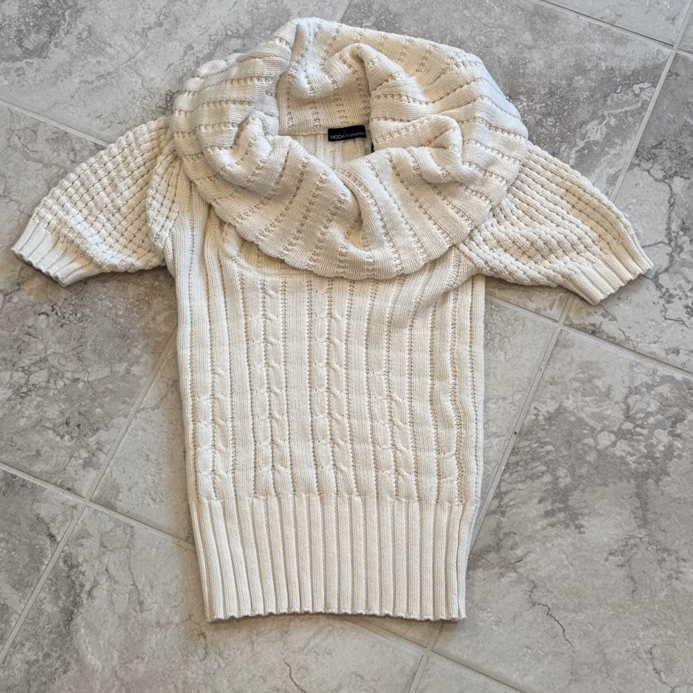 Moda International Cowl Neck Short sleeve sweater